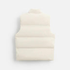 WHITE SLEEVELESS DOWN JACKET