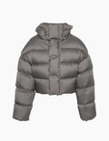 Gray high-neck down jacket