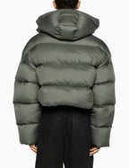 Green high-neck down jacket