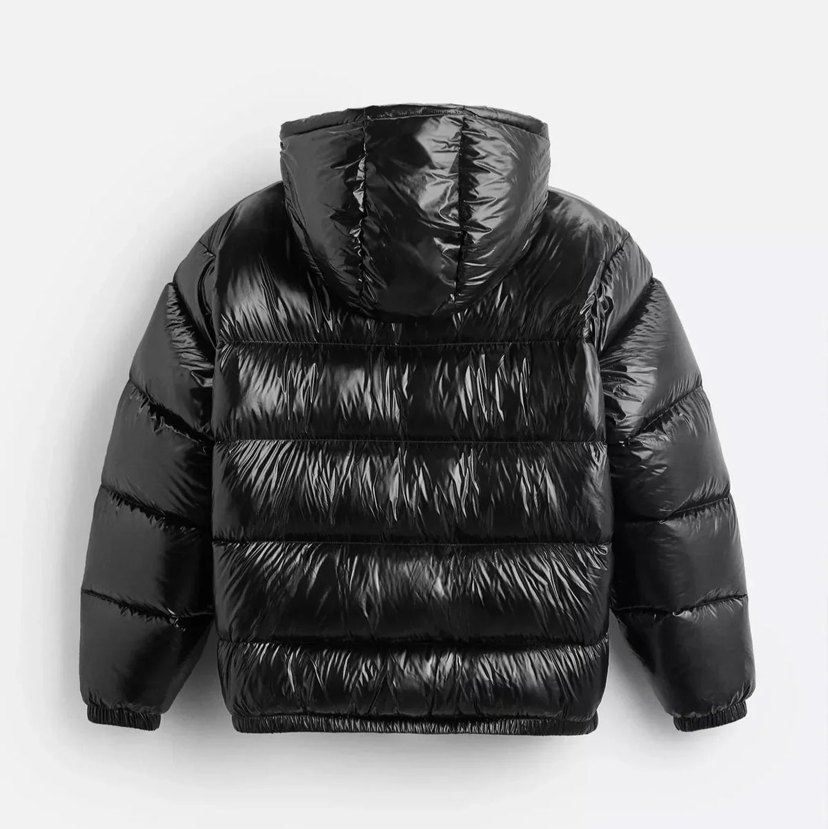 Schwarze Pufferjacke