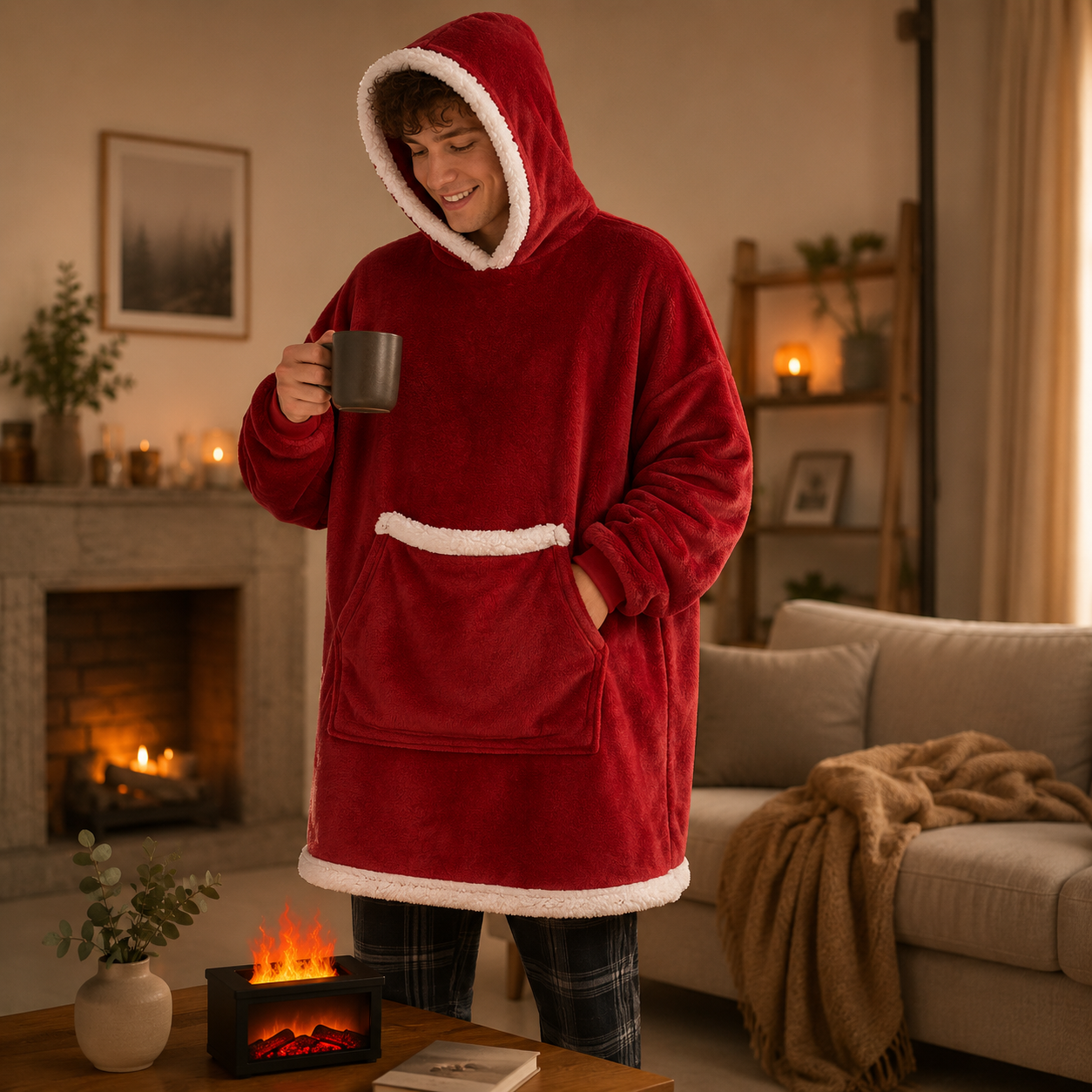 Sweat Couverture à Capuche — Cocon Ultra Doux pour Soirées Cosy