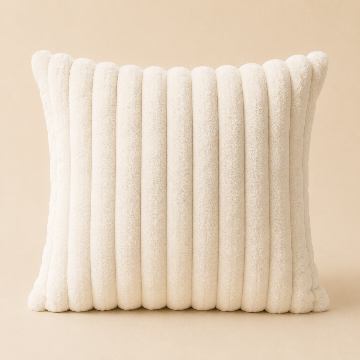 Taie d'Oreiller Velours Côtelé Rayée — Linge de Lit Cosy