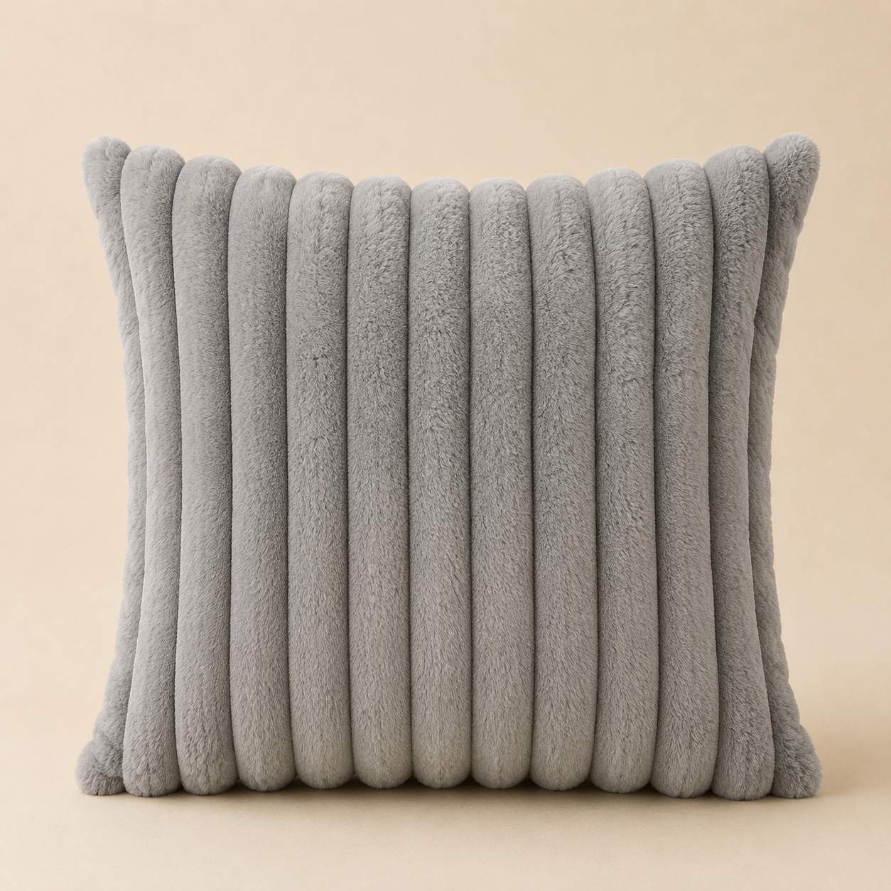 Taie d'Oreiller Velours Côtelé Rayée — Linge de Lit Cosy