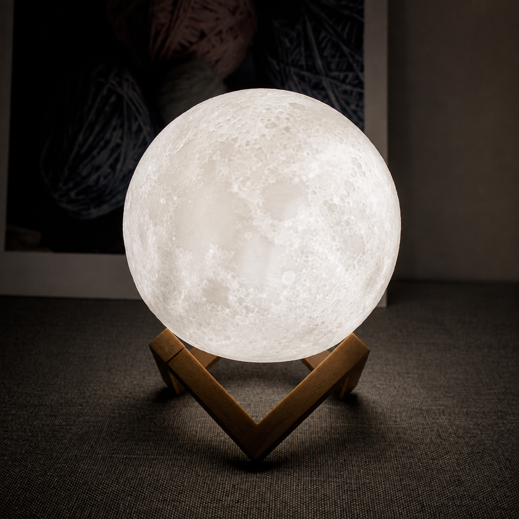 Veilleuse Lune LED — Lampe d'Ambiance Chambre