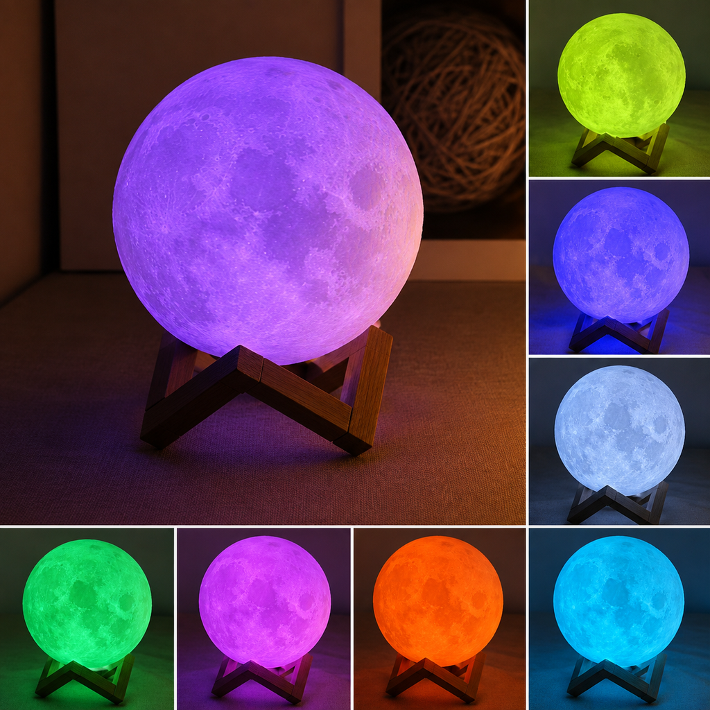Veilleuse Lune LED — Lampe d'Ambiance Chambre