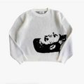 White Knit “Pixel Art”