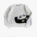 White Knit “Pixel Art”
