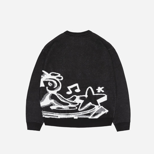 C.R.E.A.M KNIT CREWNECK - BLACK