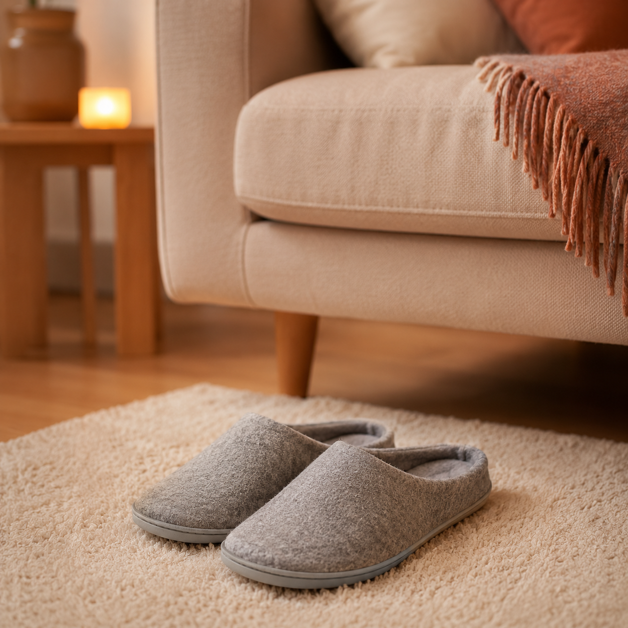 Chaussons Feutrine Confort Hiver — Douceur d'Intérieur