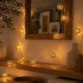 Guirlande Solaire Boules Dorées — Ambiance Lumineuse Chaleureuse
