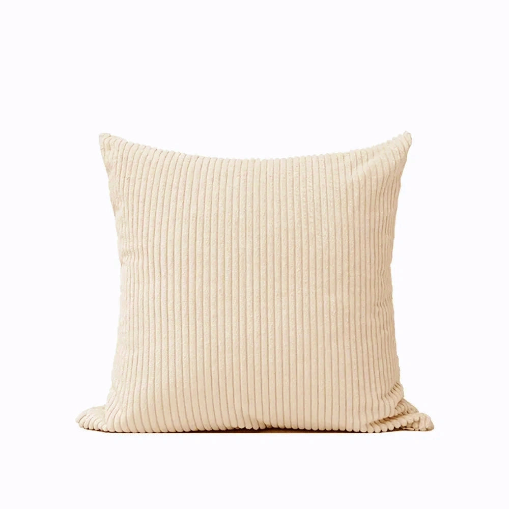 Housse de Coussin Côtelée Terracotta — Confort Cocooning Naturel