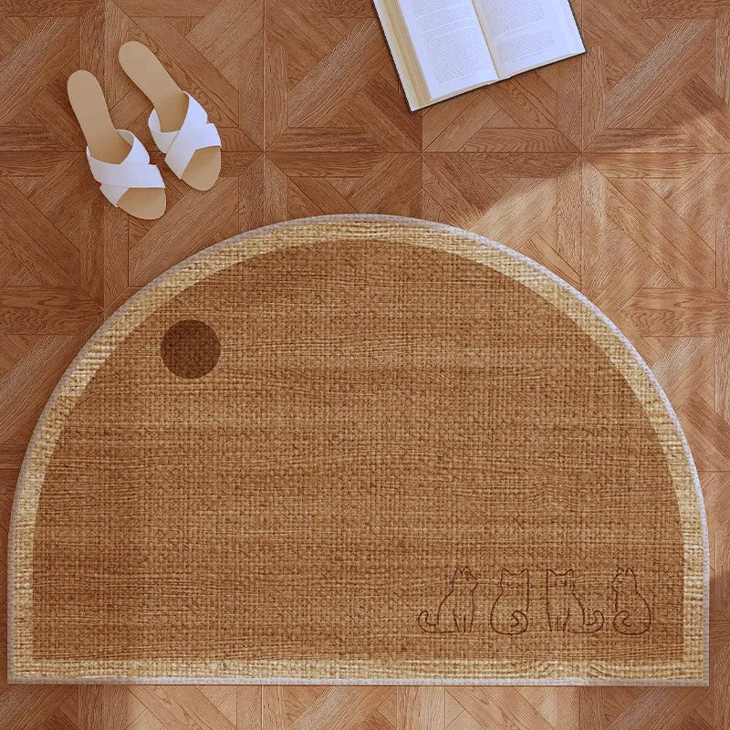 Paillasson Demi-Lune Jute Naturel — Déco Entrée Cosy