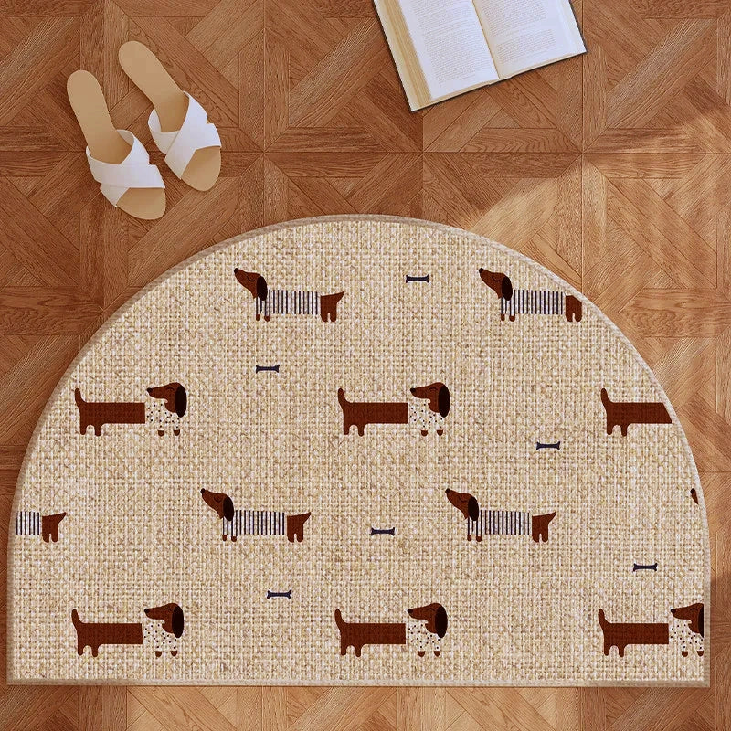 Paillasson Demi-Lune Jute Naturel — Déco Entrée Cosy