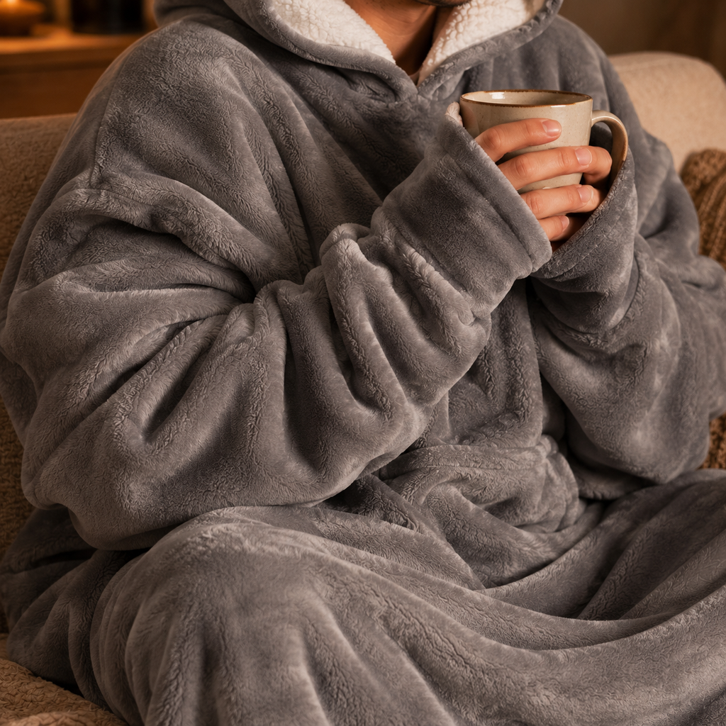 Sweat Couverture à Capuche — Cocon Ultra Doux pour Soirées Cosy